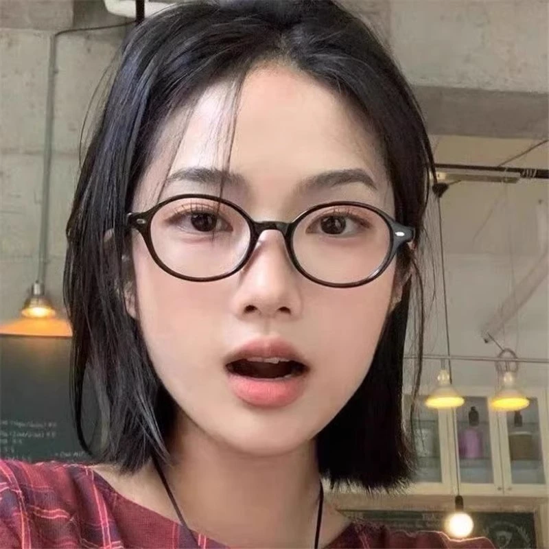 恩培眼5030书呆子眼镜复古椭圆眼镜可配有度数