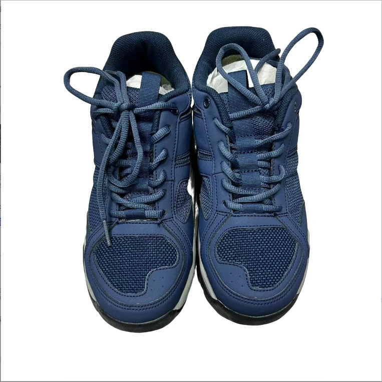 蓝色网面地勤运动鞋>跑步鞋