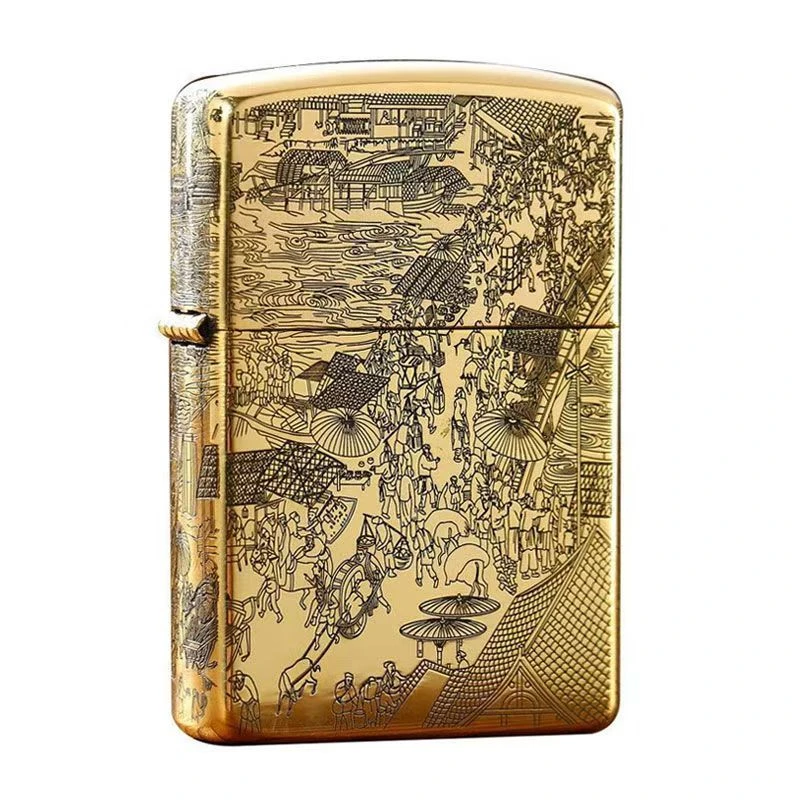 ZORRO清明上河图煤油砂轮打火机