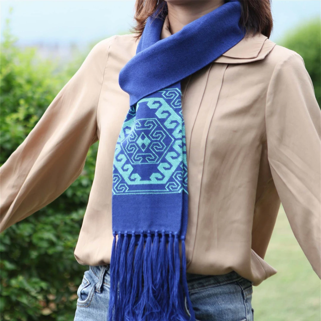 西兰卡普两头花素色围巾民族风时尚百搭百搭