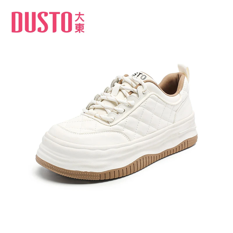 DUSTO/大东休闲小白鞋女早春新款百搭小众ins可爱面包鞋板鞋C0667