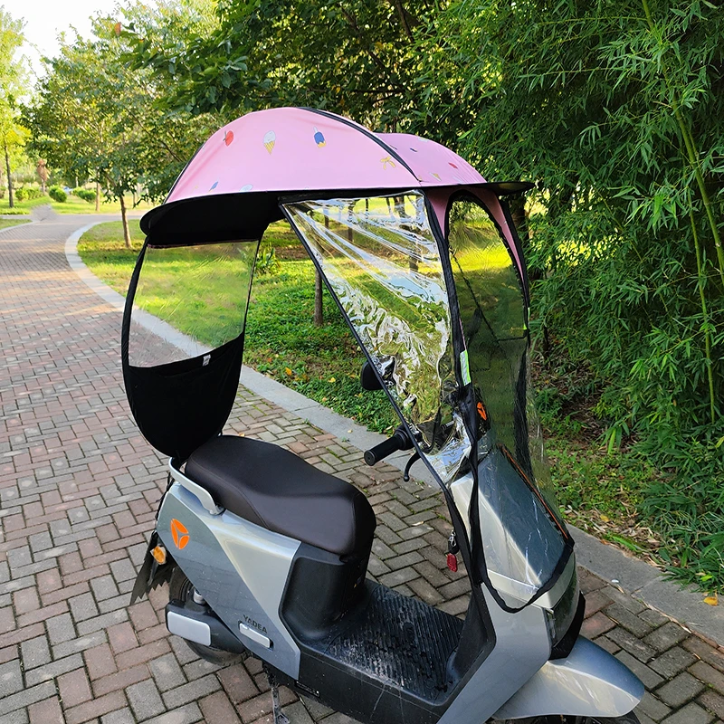 电动车雨棚蓬电车遮阳伞电动摩托车挡雨伞棚加厚加大防雨棚防水