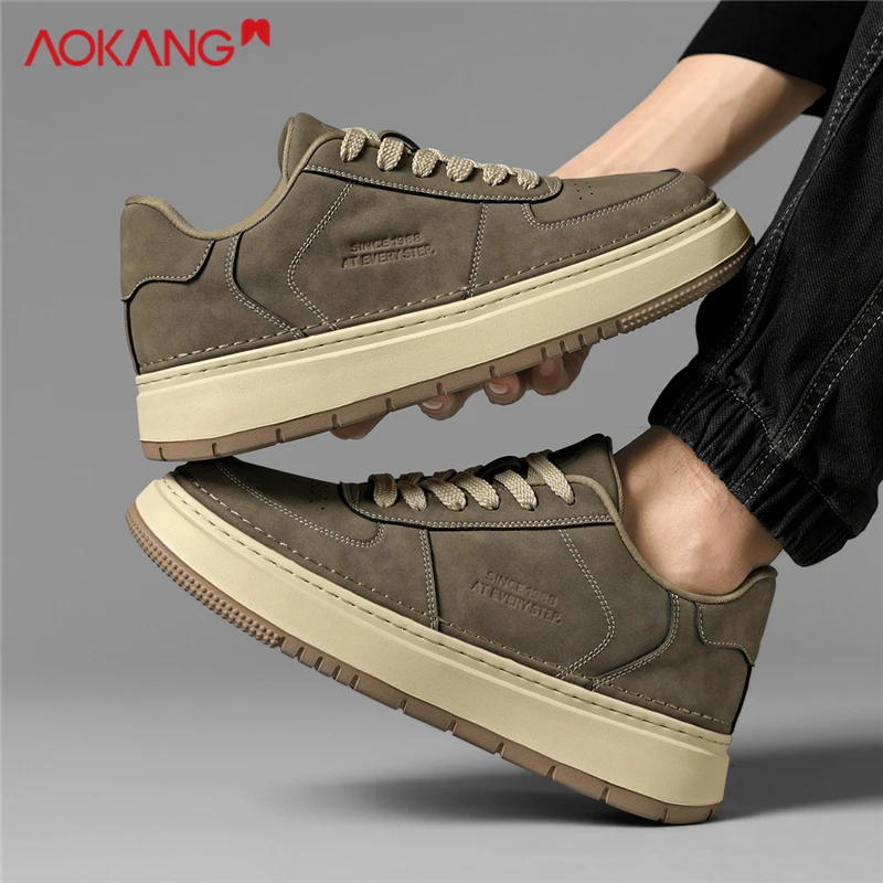 Aokang/奥康2025夏季新款男士男生百搭潮流厚底时尚增高休闲潮鞋