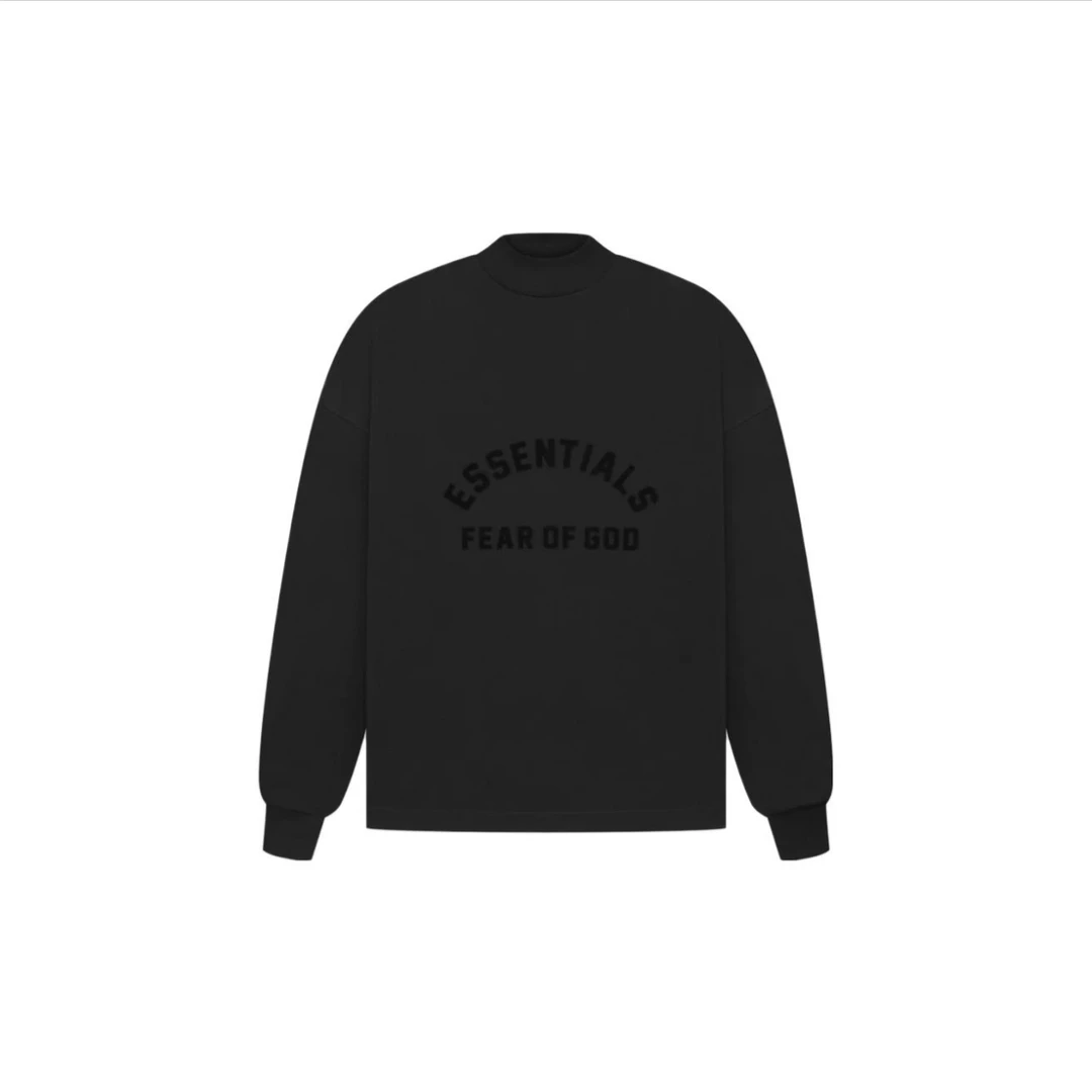 早秋新款 Fear of God Essentials字母印花圆领长袖T恤男女同款