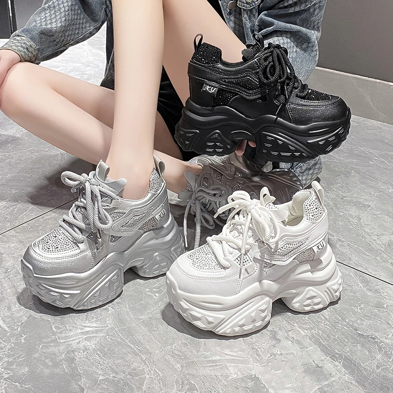 内增高小白鞋女2025新款春秋百搭厚底小个子休闲运动老爹鞋女爆款