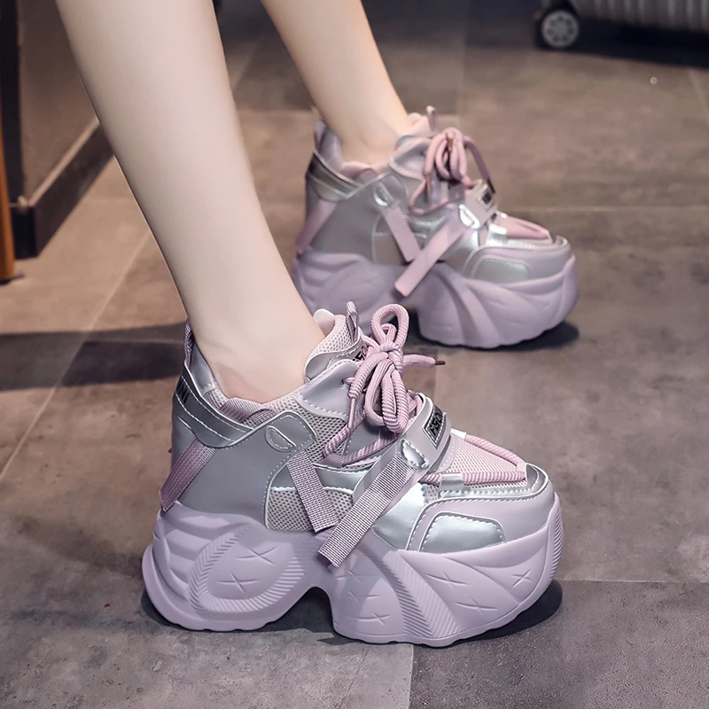 内增高女鞋厚底休闲运动鞋2025春季新款韩版百搭网红老爹鞋女ins