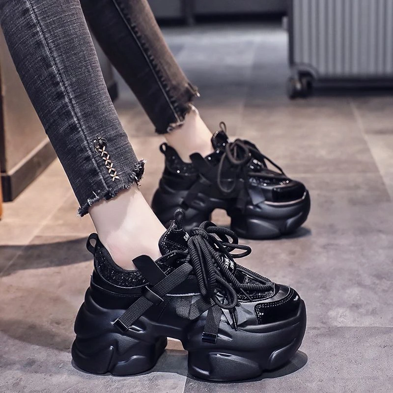 欧洲站老爹鞋女2025新款秋冬季加绒女鞋子百搭厚底松糕休闲运动鞋