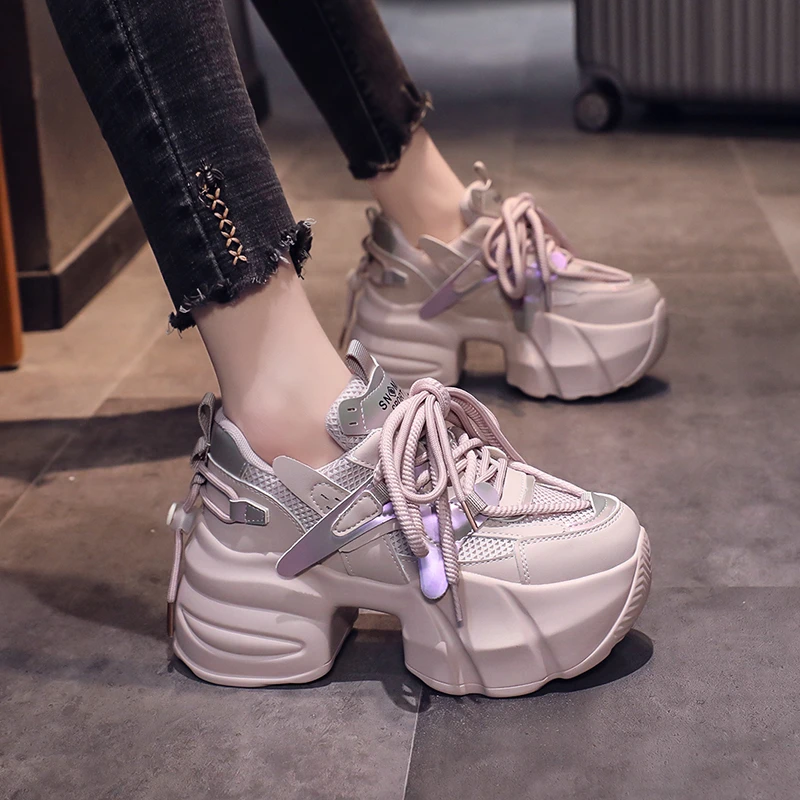 高颜值百搭老爹鞋女ins潮2024春季新款网红增高轻便运动老爹鞋女