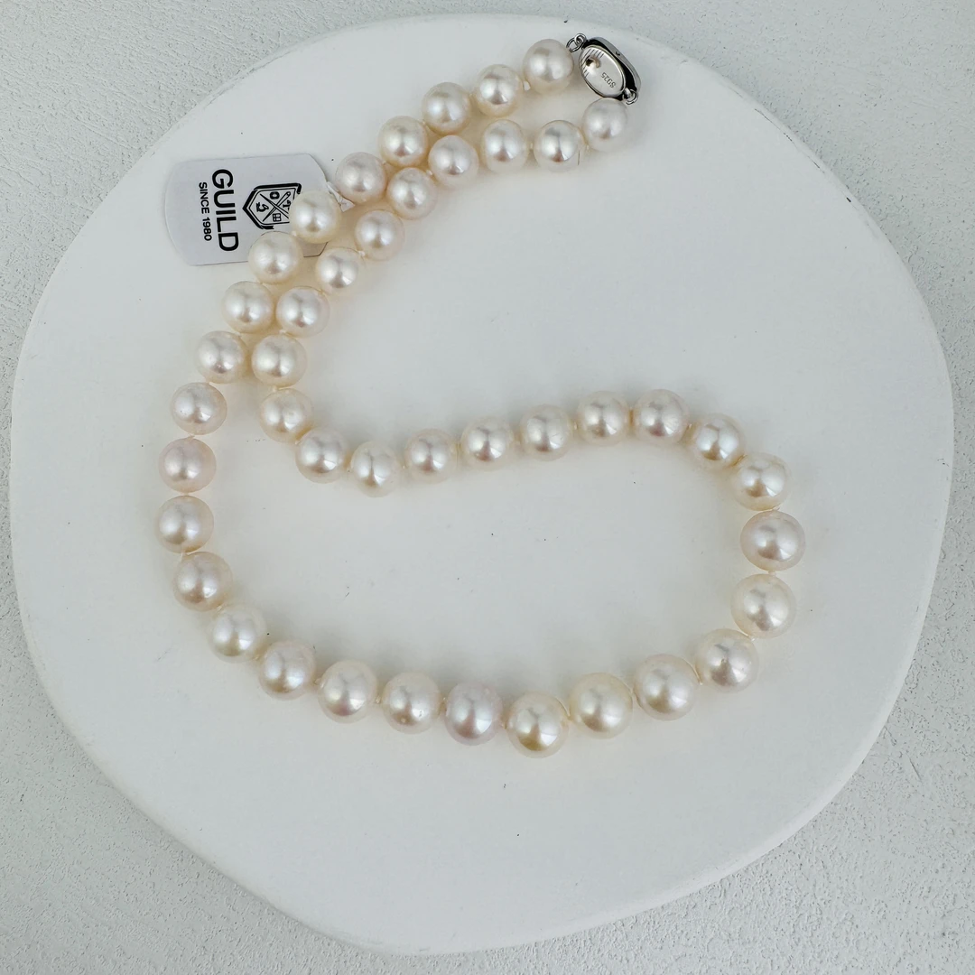 【雨然】 西子珍珠项链 9-11mm S925银 (GRD证）