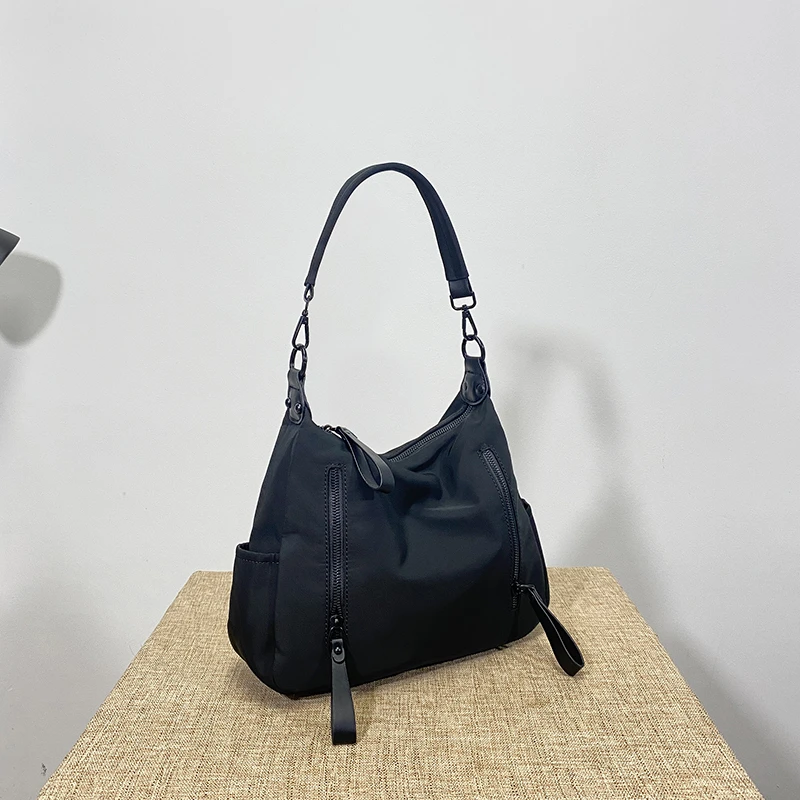 高级感休闲托特包2024新款小众百搭单肩斜挎包包女大容量手提包男