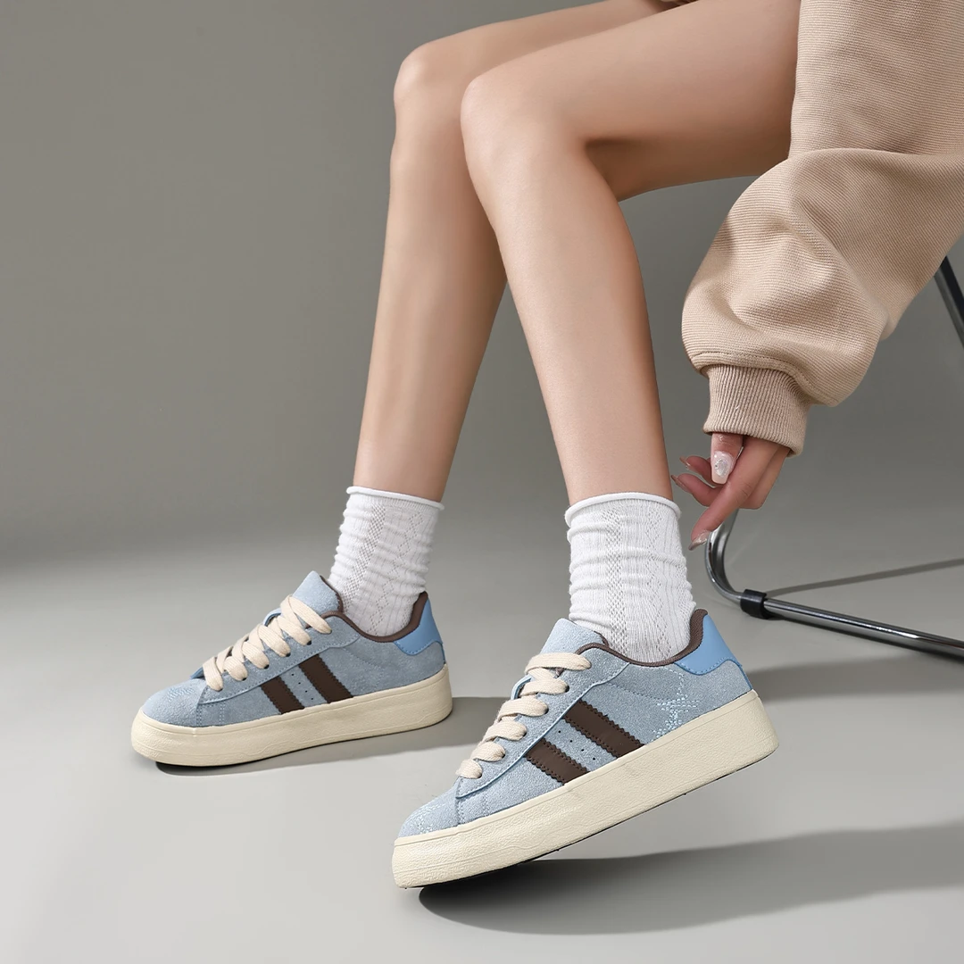 飞跃女鞋ins潮百搭小众帆布鞋2024秋冬新款韩系休闲平底小白鞋