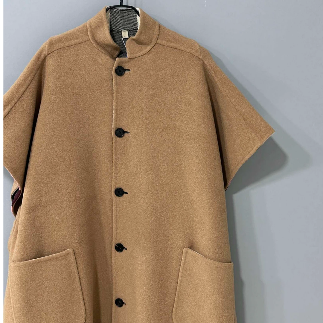 Burberry/双面穿格纹披肩/M/L码/99新/22869