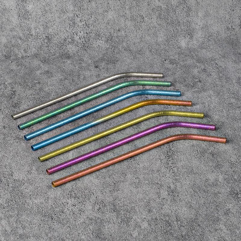 亚锋纯钛吸管户外多色可选环保随身奶茶咖啡饮料户外露营便携餐具