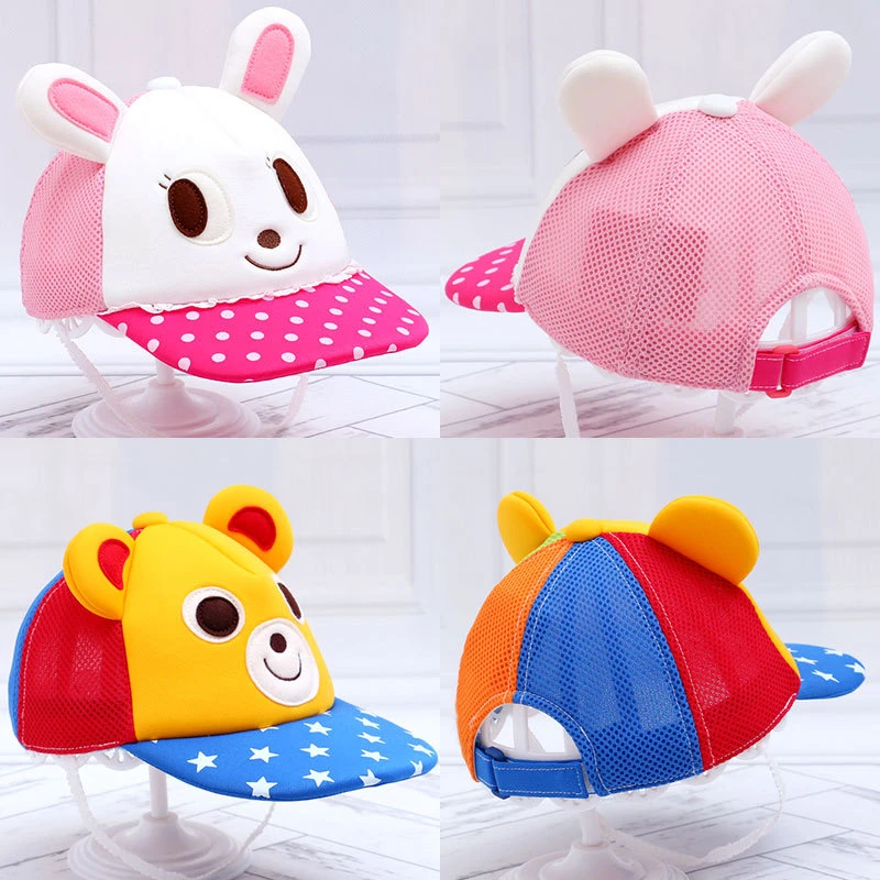 miki宝宝汽车刺绣棒球帽 男童日系可爱儿童渔夫帽儿童鸭舌帽子