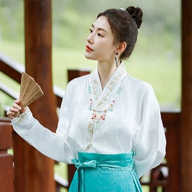 媚海棠【交领刺绣】重工古风刺绣交领复古日常四季款传统宋制汉元素