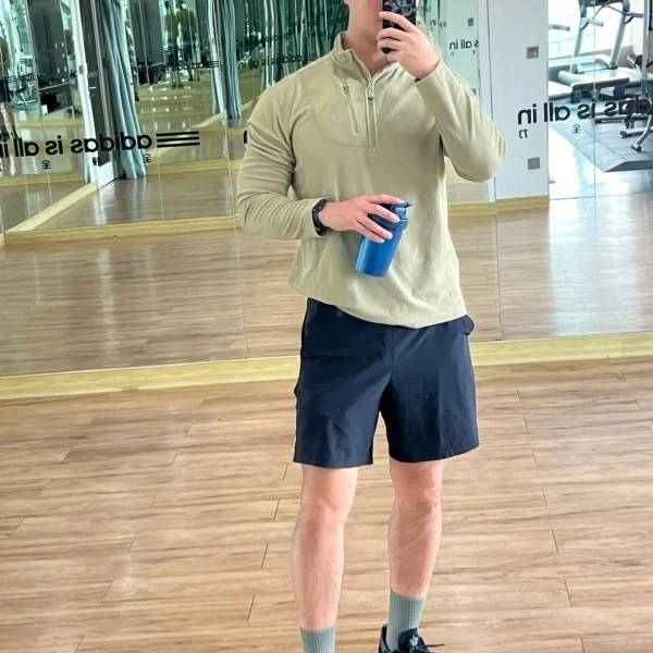 秋季情侣款立领方格绒保暖透气长袖T恤抓绒打底衫