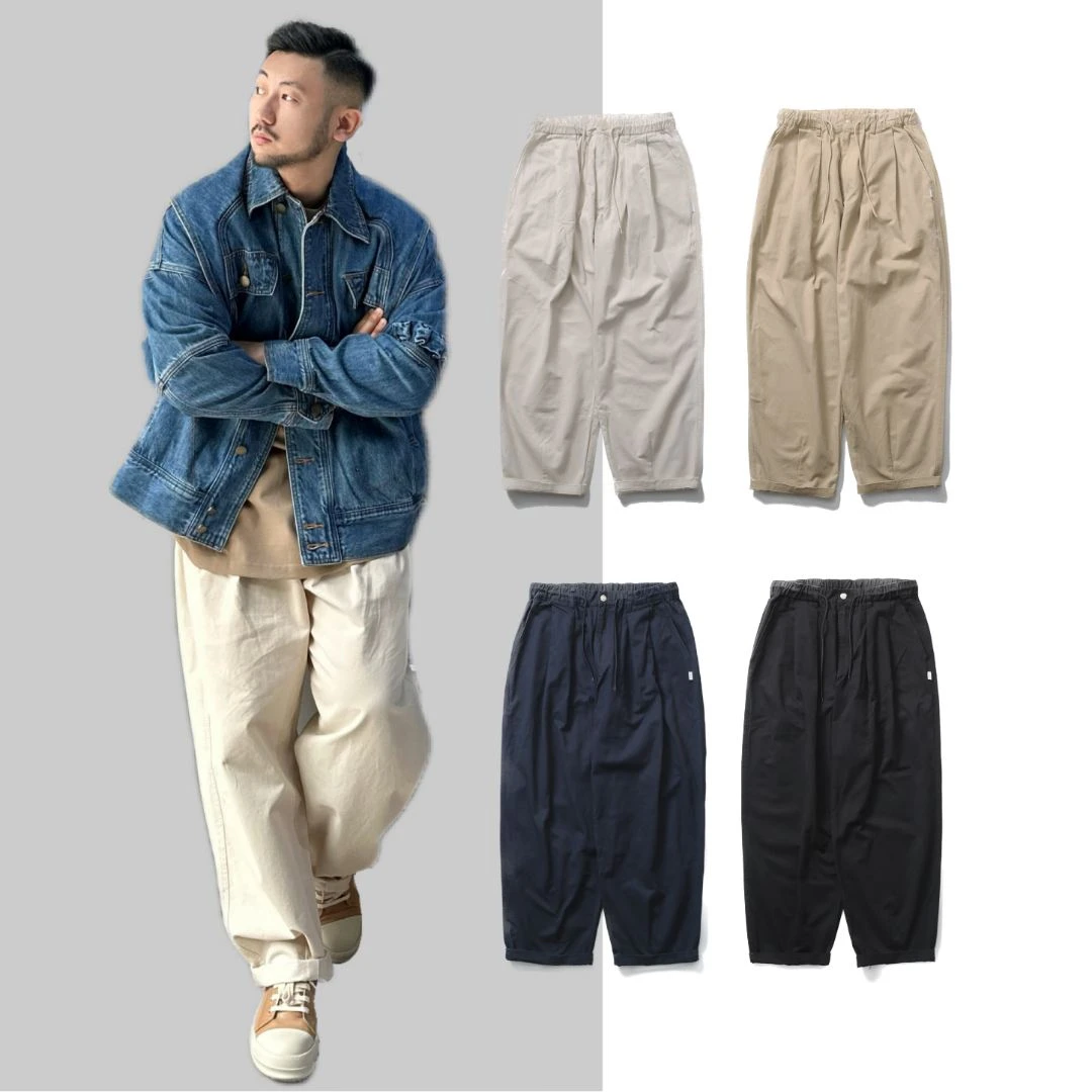 指纹 男女同款 日系工装长裤阿斯特染工艺宽松直筒微锥做旧休闲裤