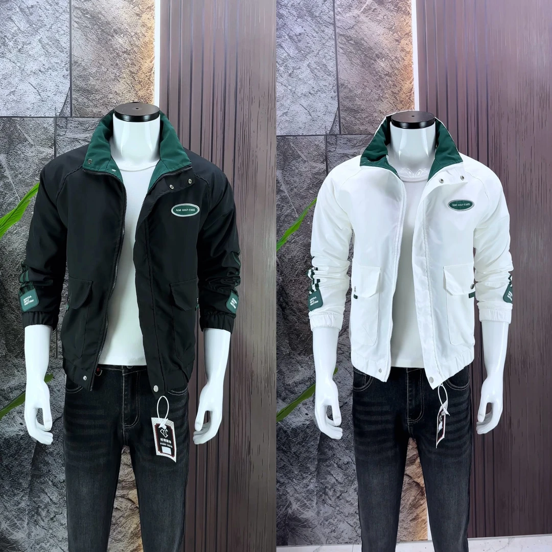 2024秋季爆款男士外套韩版潮牌立领痞帅条纹夹克高级感休闲男外套