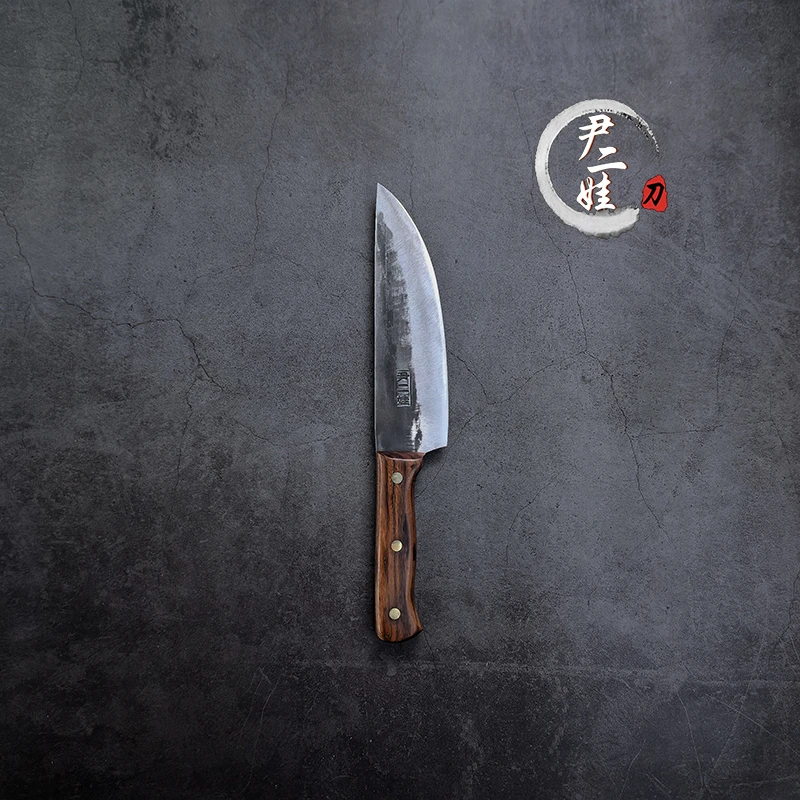 尹二娃割肉刀锻打通体夹钢刀不生锈商用屠夫专用割猪牛羊肉分肉刀