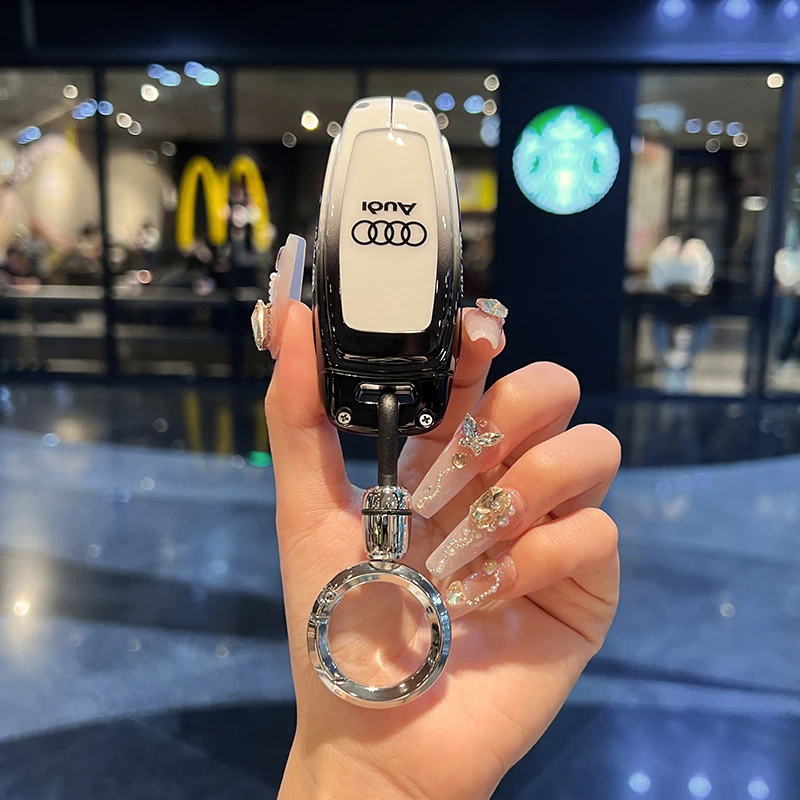 适用奥迪钥匙套a4lA6L高端2024奥迪q5l车Q7Q3女扣A8A3A7A5包23壳