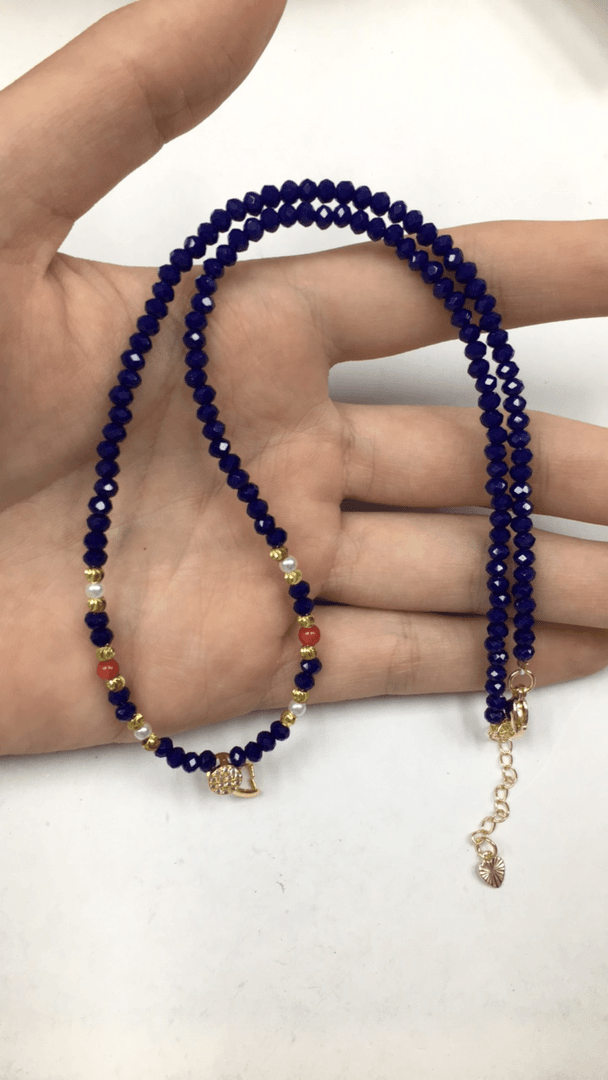 时尚美货 青金色DIY 3.6mm刻面满天星万能锁骨链