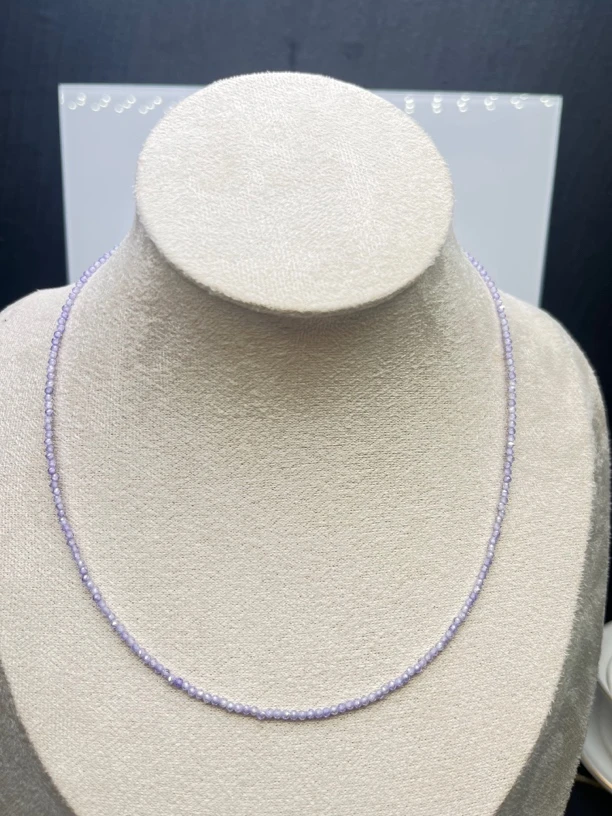美货 紫钻切2m刻面项链