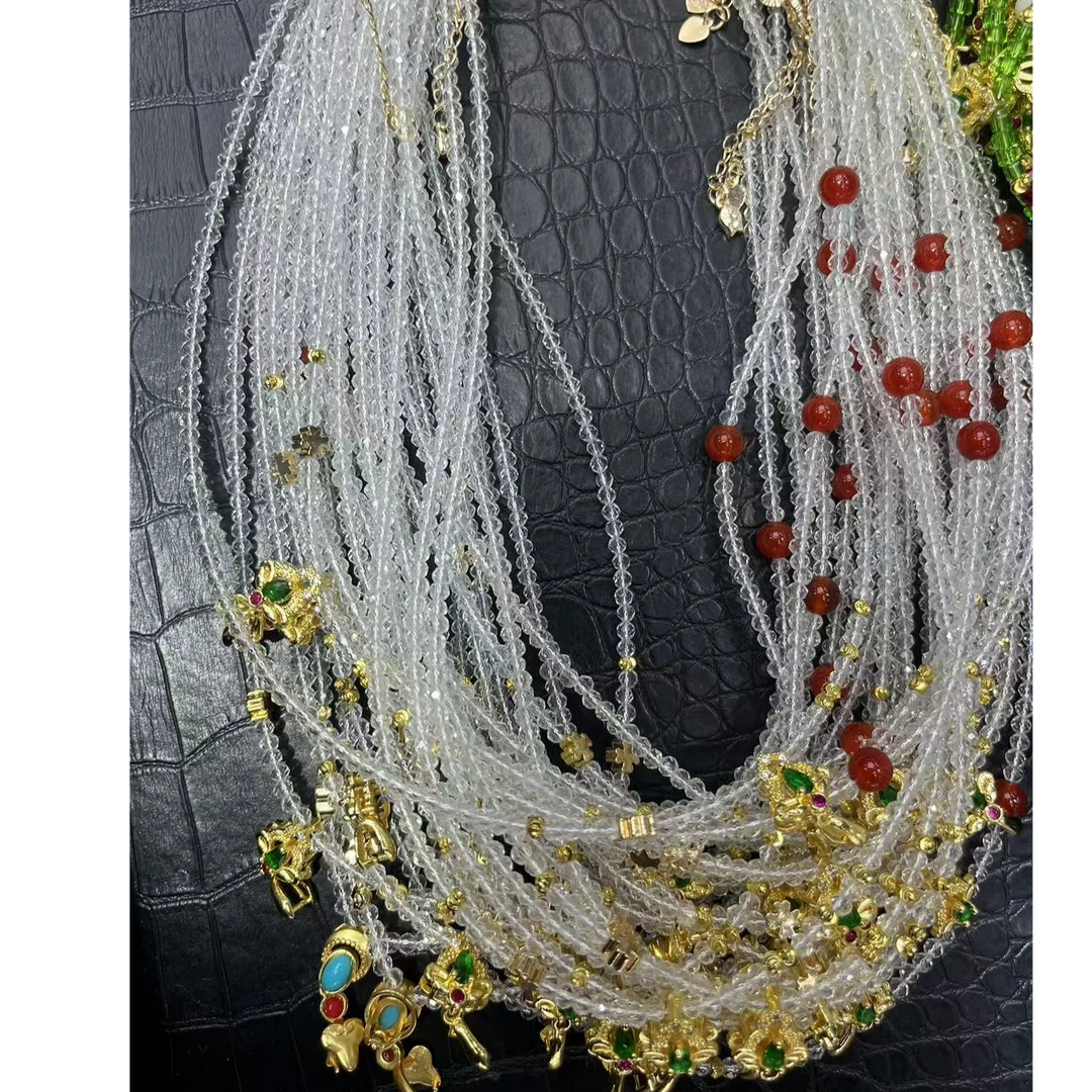 时尚美货 白色3mm刻面万能锁骨链