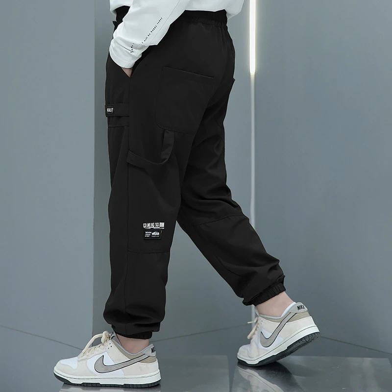 胖童男童秋季休闲裤新款青少年卡其色休闲大码裤子胖子加肥加大潮