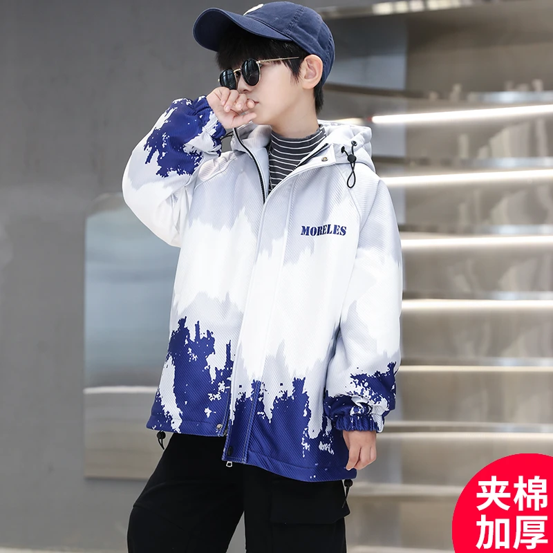 儿童装男童秋冬季加厚夹棉外套新款儿童棉服C2009