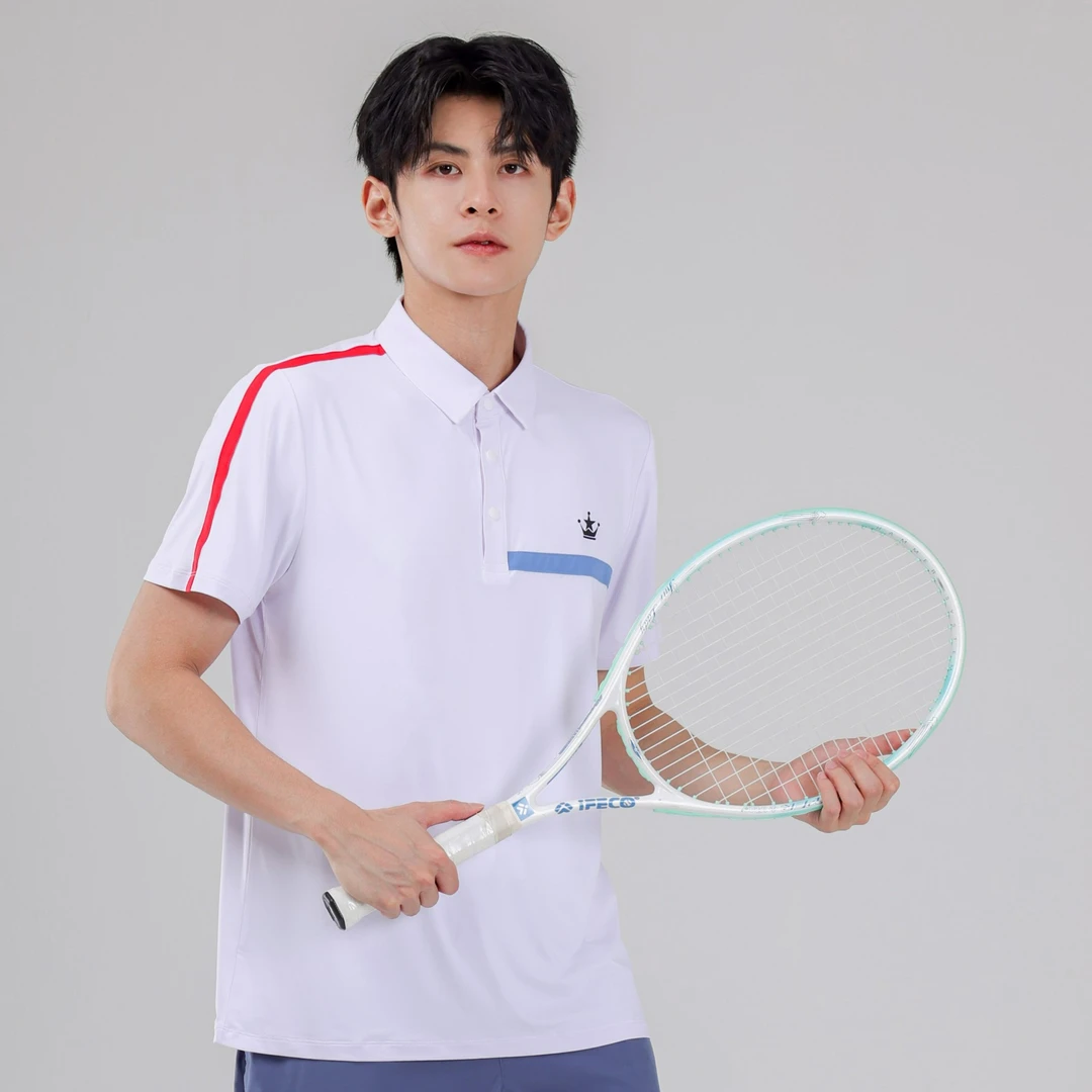 布士达网球男款速干夏季短袖T恤运动透气户外宽松上衣服装运动服