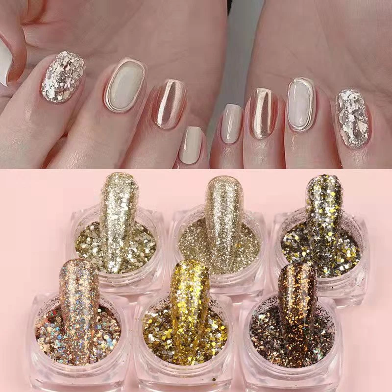 甜呱美甲银星银鳞