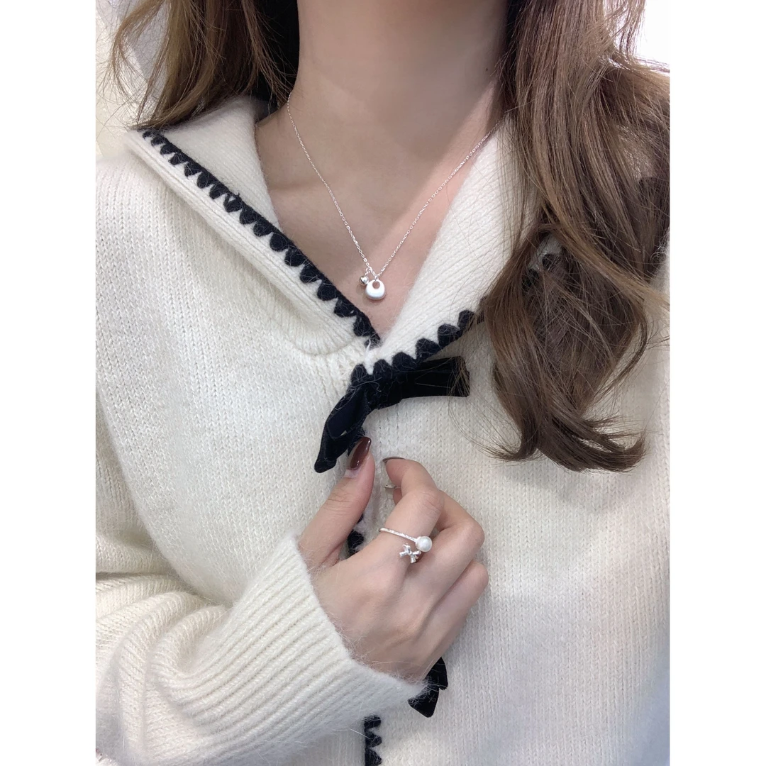 吊坠925银亚克力 L-YHX1730#称心如意【小钱袋】小众锁骨项链