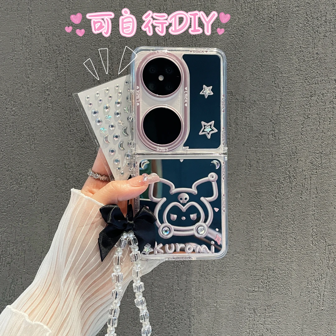 镜面折叠适用于华为pocket2手机壳网红女款POCKET2可爱创意ins套