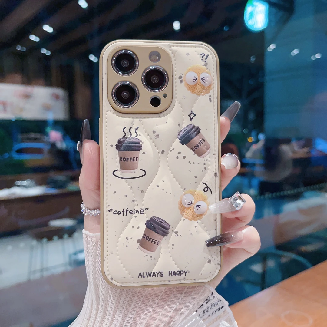 皮纹羽绒服适用苹果iphone/华为荣耀/OPPO/VIVO手机壳15/14小米