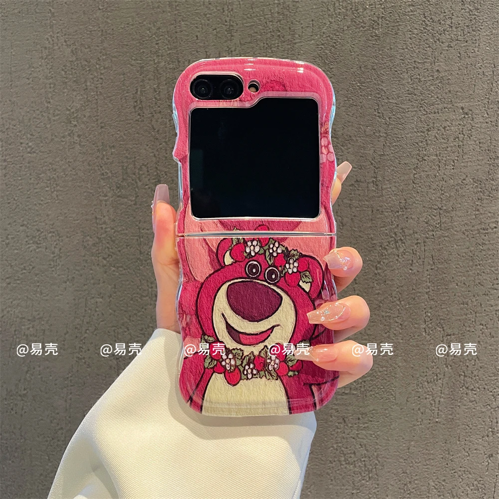 波浪折叠适用于三星zflip6手机壳zflip5女款ZFLIP4/3小众可爱创意