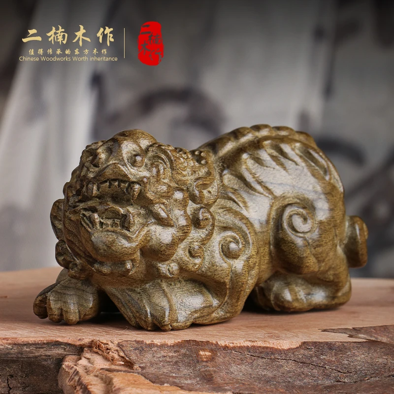 【二楠】【貔貅】金丝楠阴沉木貔貅手把件