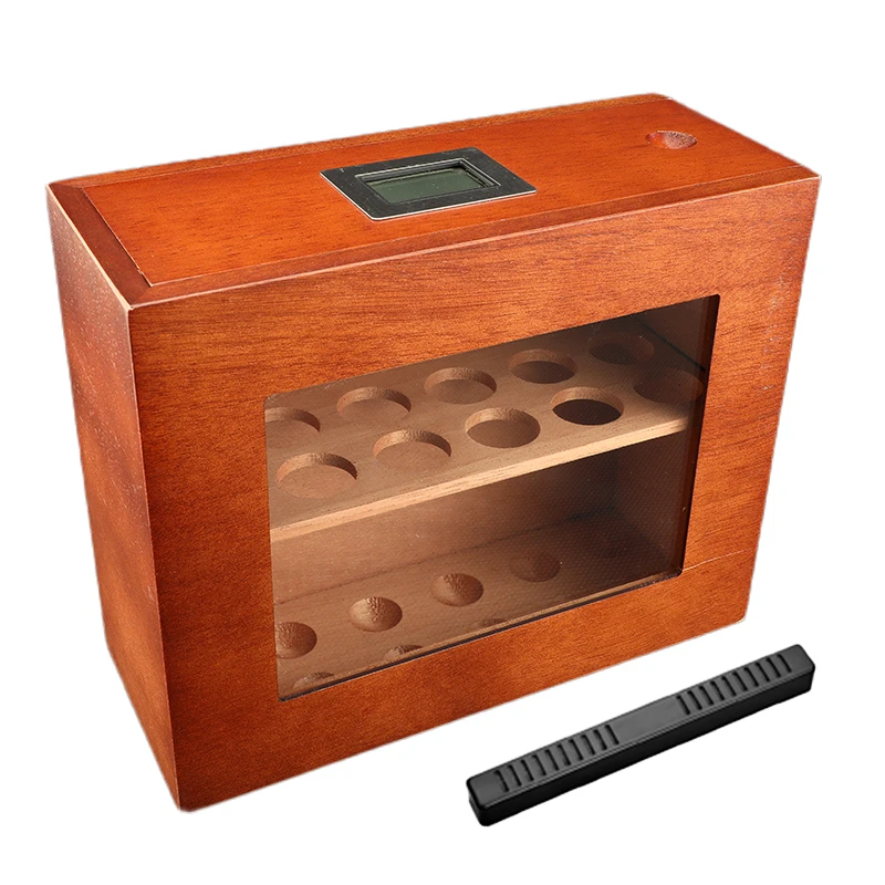 XIFEI雪茄盒保湿盒西班牙雪松木醇养化储存大容量箱隔条实木烟盒