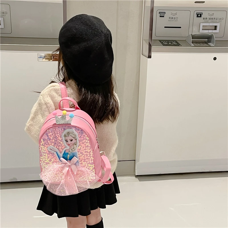 新款书包儿童小包包冰雪奇缘书包艾莎公主外出包女童小女孩背包