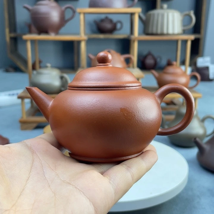 紫砂茶壶牛***斯赵庄朱泥