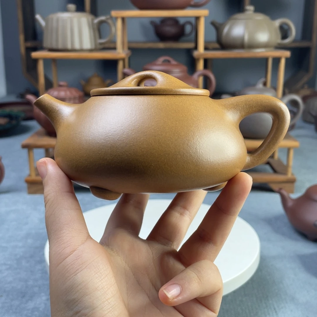 紫砂茶壶做**人黄金段石瓢