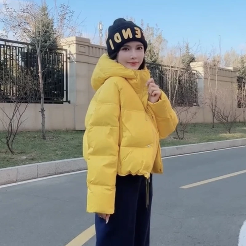 东北面包服2025冬季款棉衣短款宽松贝壳帽设计感小个子丝绵棉服女