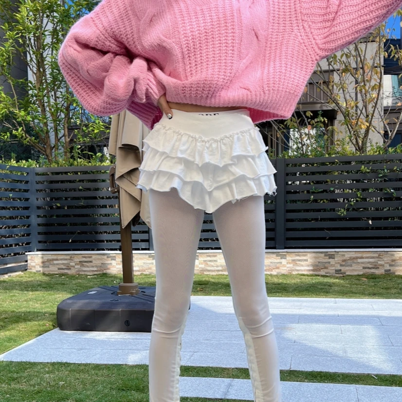 NEW显瘦白色百搭短款层层蛋糕短裙ABC33B256