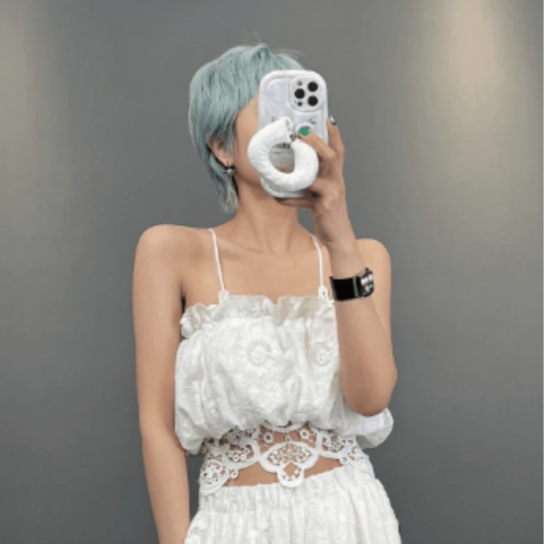 仙女风蕾丝背心抹胸上衣QE32A35