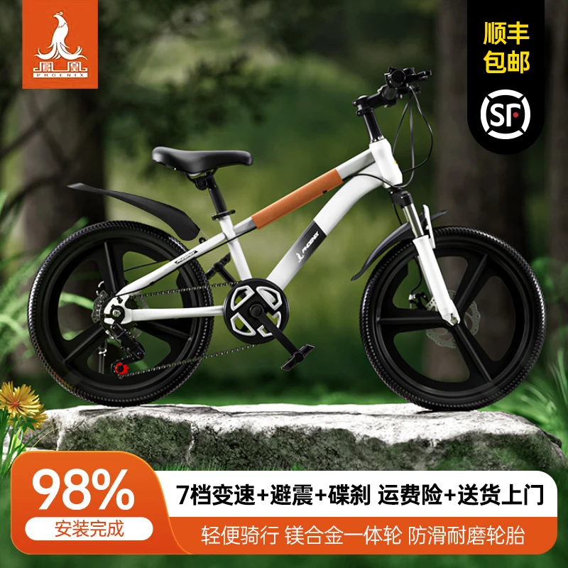 凤凰儿童自行车骑行6-12岁8-15岁山地中大童儿童单车