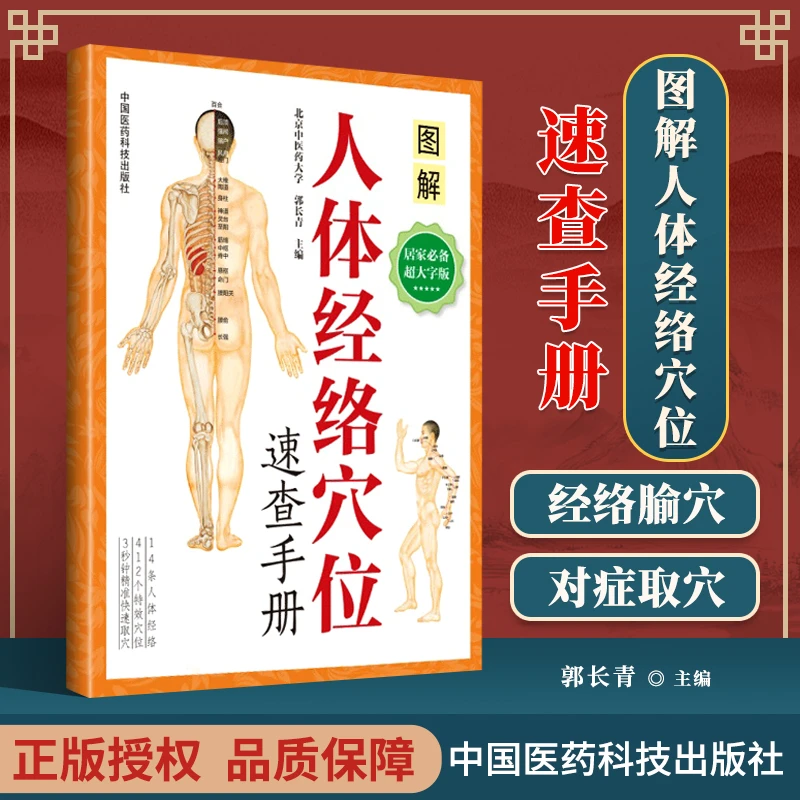 正版 彩色印刷 人体经络穴位速查手册 十二经脉、任脉、督脉和经外