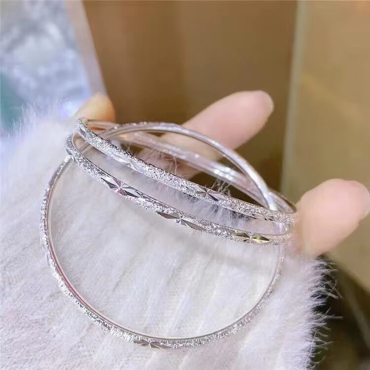 足银手镯 999.9 【651】23g 时尚气质百搭轻奢三生三世满天星手镯