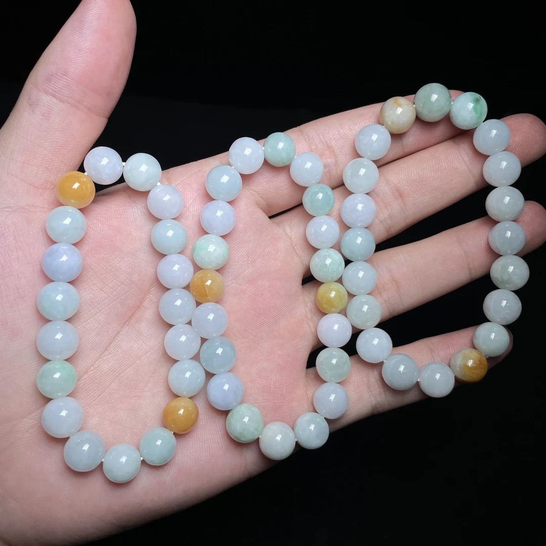 菲菲珠宝好*翡翠单圈手串约9mm*多样性发一