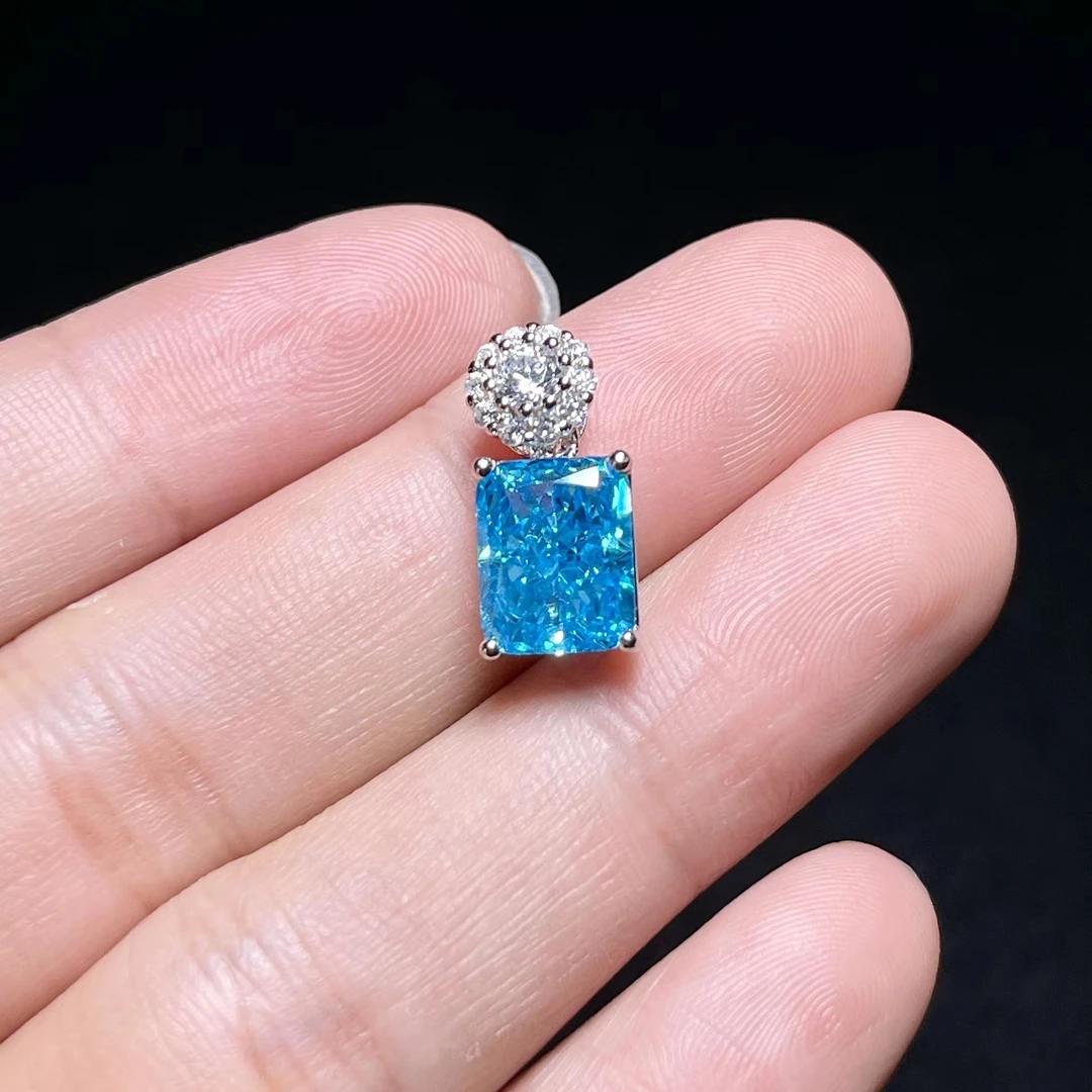 吊坠925银合成锆石 菲菲珠宝好*S925高碳钻吊坠约16*8mm