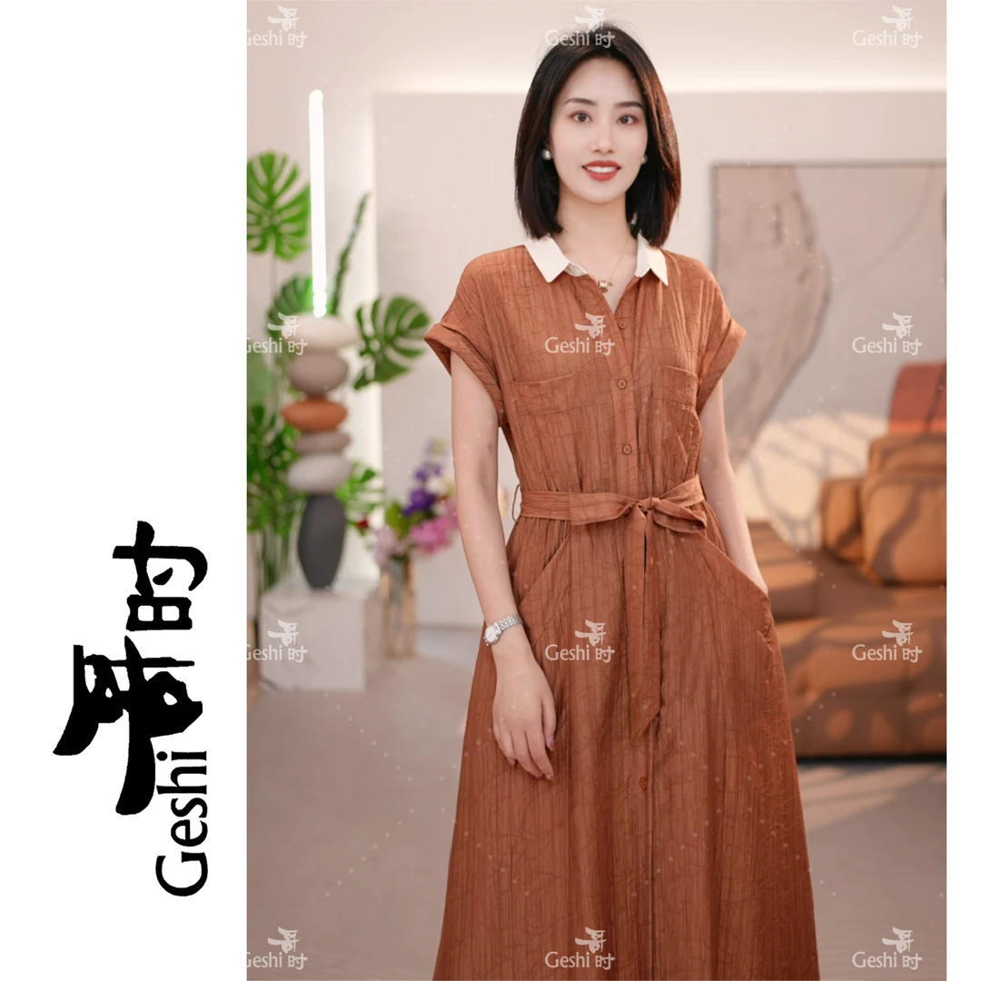 【欧港服饰】24510 夏季爆款时尚气质优雅轻奢减龄百搭显瘦连衣裙