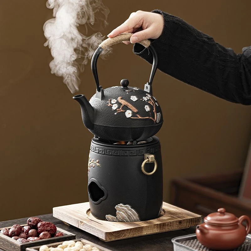 铁壶煮茶壶铸铁壶家用泡茶壶碳火炉电陶炉器具户外烧水壶围炉煮茶